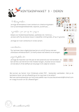 Lesmateriaal Kentekenpakket dieren van auteur knussekleuterwereld slide 2