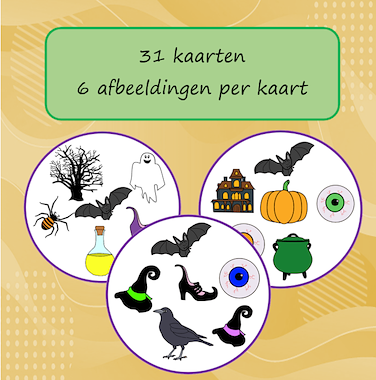 Lesmateriaal Dobble Griezelen van auteur Jabbedabbedoe slide 2