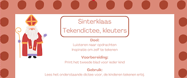 Lesmateriaal Tekendictee, teken wat je hoort Sinterklaas van auteur Deklasvanjufdemi slide 1