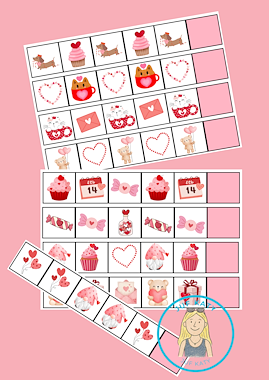 Lesmateriaal Thema valentijn:patronen afmaken van auteur Juf Katy slide 2