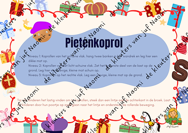 Lesmateriaal Sinterklaas: Pietengym opdrachten met pietendiploma van auteur De kleuters van juf Naomi slide 2