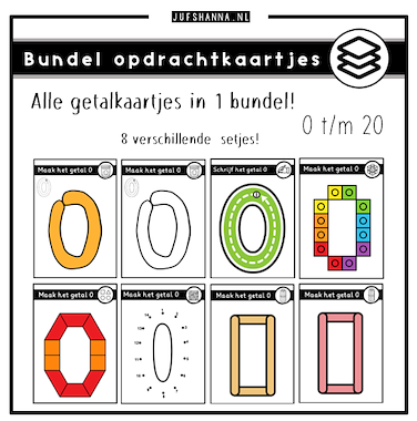Lesmateriaal Rekenen | Bundel getalkaartjes van auteur Juf Shanna