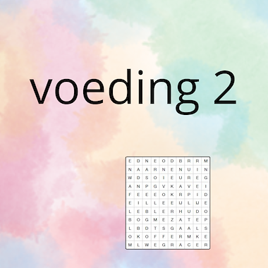 Lesmateriaal AN - de voeding (deel 2) - spel 4: woordzoeker van auteur Peggy Van Rompaey