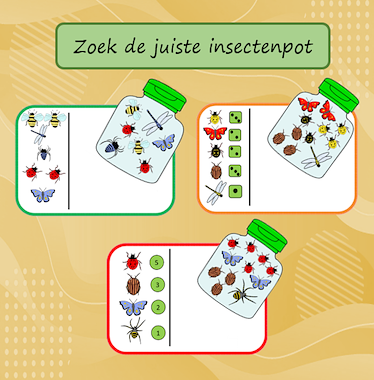 Lesmateriaal Zoek de juiste insectenpot van auteur Jabbedabbedoe slide 1