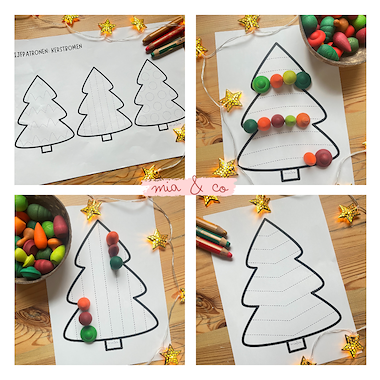 Lesmateriaal Kerstbomen schrijfpatronen van auteur MiaenCo slide 2