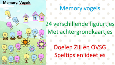 Lesmateriaal memory - vogels in pastelkleurtjes van auteur Little Play Friends