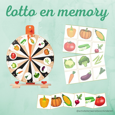 Lesmateriaal Mijn eigen moestuin - groenten lotto/memory van auteur Nanny Melissa