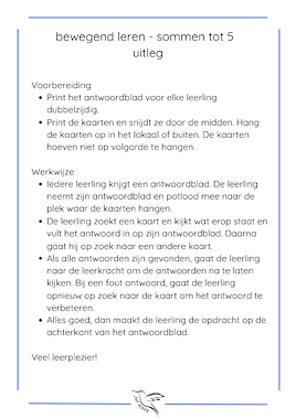 Lesmateriaal bewegend leren - rekenen - sommen tot 5 van auteur Juf Kitty B slide 4