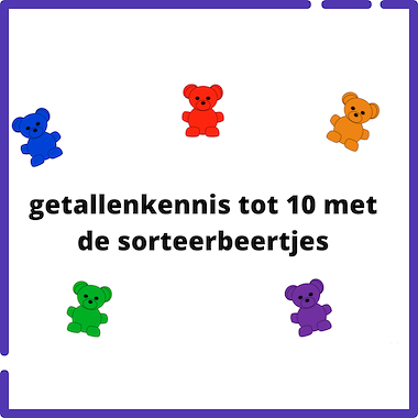 Lesmateriaal werken met sorteerbeertjes van auteur Juf Katrijn