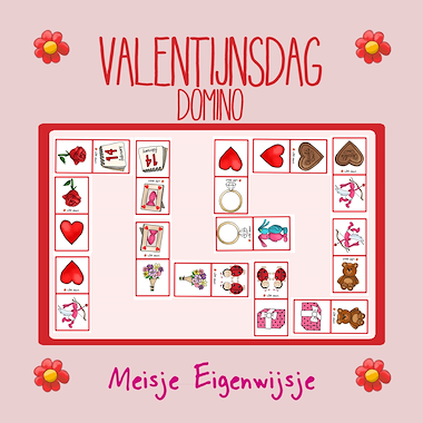 Lesmateriaal Valentijn - Domino van auteur Meisje Eigenwijsje