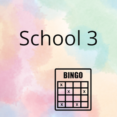 Lesmateriaal AN - de school (deel 3) - spel 8: bingo van auteur Peggy Van Rompaey