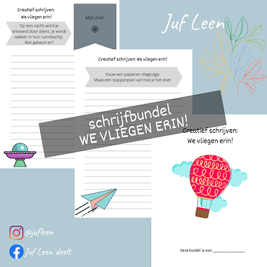Lesmateriaal Schrijfbundel: We vliegen erin! (creatief schrijven) van auteur Juf Leen slide 2