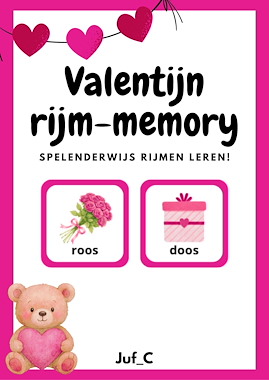 Lesmateriaal Valentijn Rijm Memory – Spelend Rijmen voor Kleuters van auteur Juf_C
