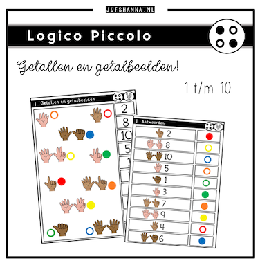 Lesmateriaal Rekenen | Logico Piccolo (getallen en getalbeelden) van auteur Juf Shanna