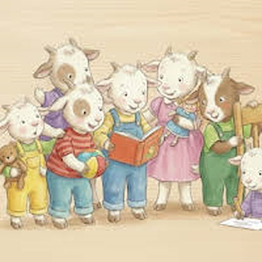 Lesmateriaal De wolf en de zeven geiten van auteur Juf Han slide 1