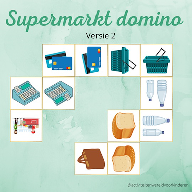 Lesmateriaal Supermarkt - domino versie 2 van auteur Nanny Melissa