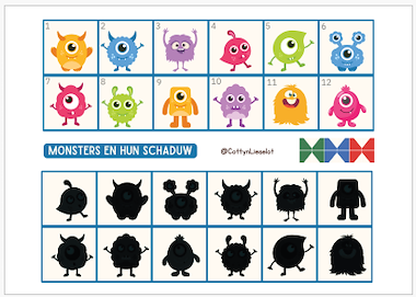 Lesmateriaal Mini loco - monsters en hun schaduw van auteur Juf Lieselot