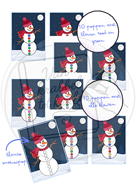 Lesmateriaal Versier de sneeuwpop van auteur Van krabbel tot krul slide 2