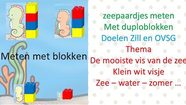 Lesmateriaal Zeepaardjes meten met duploblokken van auteur Little Play Friends