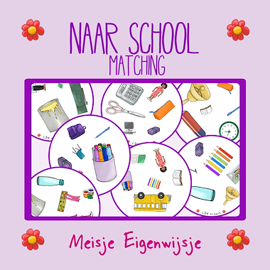 Lesmateriaal Naar school | Dobble / Matching van auteur Meisje Eigenwijsje