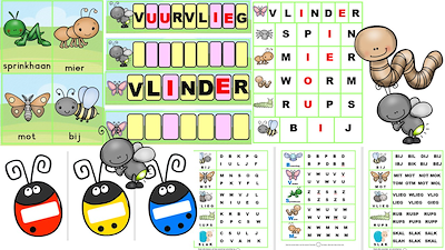 Lesmateriaal Kriebeldiertjes taalbundel van auteur Little Play Friends slide 3
