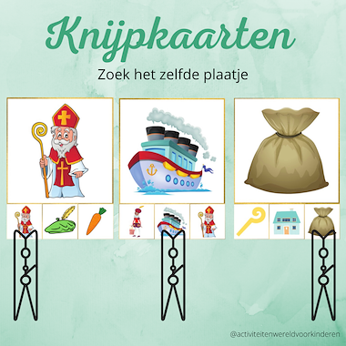 Lesmateriaal Sinterklaas - zoek het zelfde plaatje van auteur Nanny Melissa slide 1