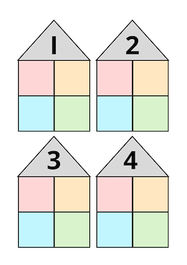 Lesmateriaal Telhuisjes - peuters en kleuters van auteur PeuterKleuter slide 3