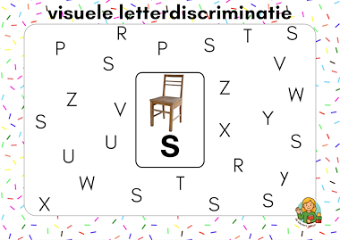 Lesmateriaal Visuele discriminatie: hoofdletters van auteur De kleuters van juf Naomi slide 2