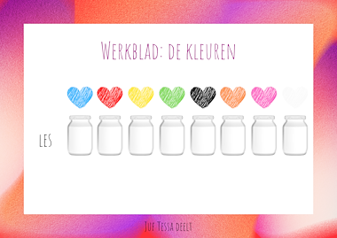 Lesmateriaal Spelletjespakket : les couleurs van auteur Juf Tessa deelt slide 3