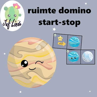 Lesmateriaal ruimte domino van auteur juf Linde