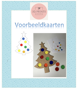 Lesmateriaal Voorbeeldkaarten-kerstboom van auteur juf Carine slide 1