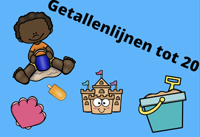Lesmateriaal getallenlijnen tot 20 thema zomer van auteur Juf Katrijn