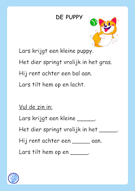 Lesmateriaal Begrijpend lezen met invulzinnen (groep 4) van auteur Alexandra Wit slide 1