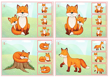 Lesmateriaal De vos - knijpkaarten van auteur Little Play Friends slide 2