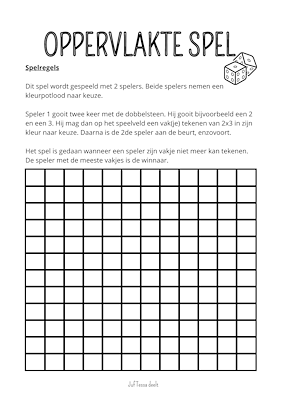 Lesmateriaal Oppervlakte spel van auteur Juf Tessa deelt slide 3