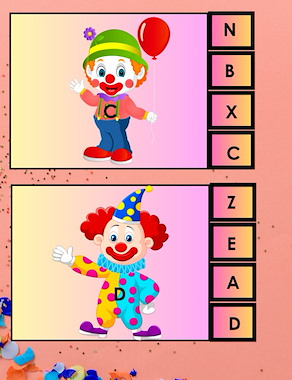 Lesmateriaal Knijpkaarten: thema carnaval: zoek dezelfde letter  van auteur Christl slide 3