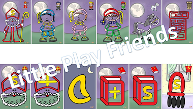 Lesmateriaal Plasticinekaarten sinterklaas van auteur Little Play Friends slide 2