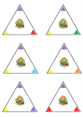 Lesmateriaal Triominos: kleuren van auteur De kleuters van juf Naomi slide 2