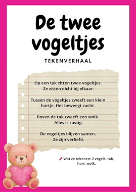 Lesmateriaal Valentijn Tekenverhalen – Luisteren & Tekenen voor Kleuters van auteur Juf_C slide 3