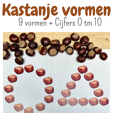 Lesmateriaal 20 kastanje patronen herfst activiteit peuters kleuters van auteur My Teacher Shares