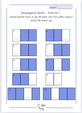 Lesmateriaal bewegend leren, lijn 3 thema 1 week 1 van auteur Juf Kitty B
