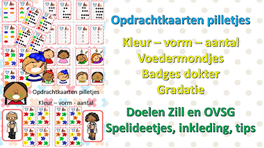 Lesmateriaal ziek zijn - opdrachtkaarten pillen-mix van auteur Little Play Friends