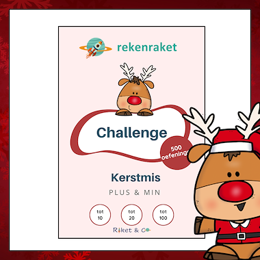 Lesmateriaal rekenchallenge Kerst plus en min van auteur Raket en Co slide 1