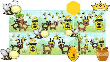 Lesmateriaal Plasticinekaarten: kleine beer en de bijen van auteur Little Play Friends slide 4