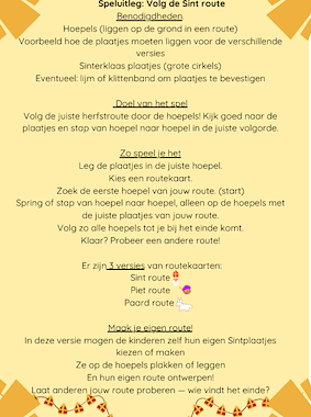 Lesmateriaal Volg de route Sint editie! (herbruikbaar) (bewegend leren) van auteur Kleuterjuf Monique slide 3