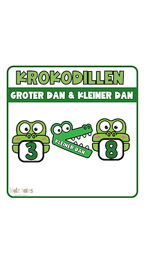 Lesmateriaal Krokodillen 🐊 groter dan & kleiner dan  van auteur Kidz tales slide 1