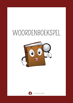 Lesmateriaal Woordenboekspel van auteur Juf Tessa deelt