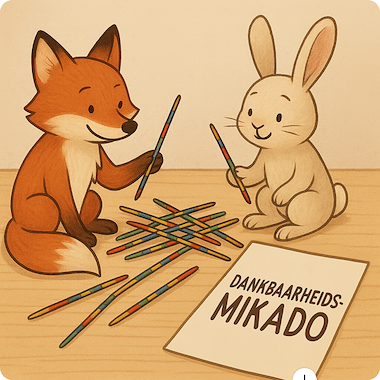 Lesmateriaal Dankbaarheids-mikado van auteur Gezinscoach Pimpernel slide 1