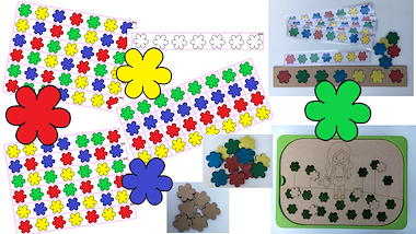 Lesmateriaal bloemen kleurenspel - patroon maken van auteur Little Play Friends slide 2
