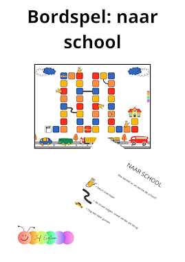 Lesmateriaal Bordspel naar school van auteur Juf EvVa